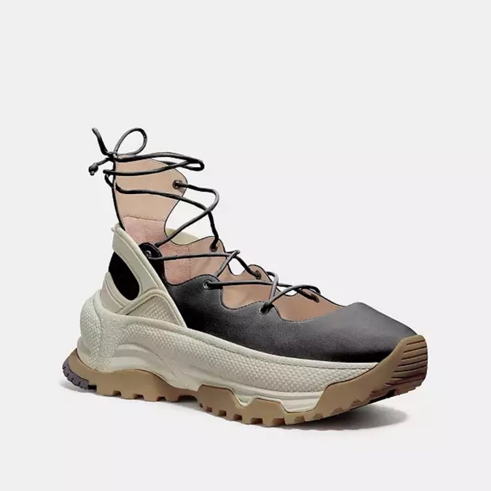 COACH Lace up ballerina sneakers size 7